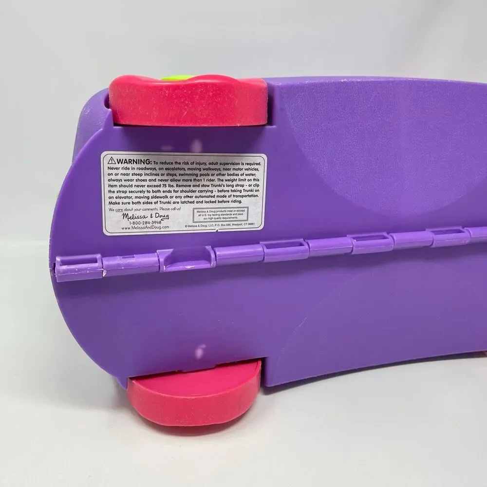 Trunki Ride On Kids Suitcase Purple Pink Green Melissa & Doug Luggage No Strap